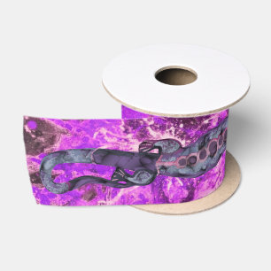 Pretty BALI LIZARD Design violet + your ideas Satin Ribbon