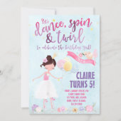 Pretty Ballerina Birthday Invitation (Front)