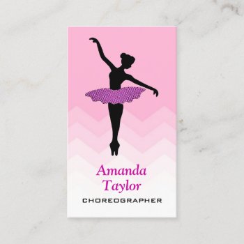 Pretty Ballerina Dancer Ballet Dance Choreographer Business Card by ShabzDesigns at Zazzle