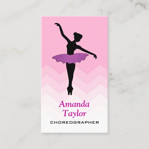 Pretty Ballerina Dancer Ballet Dance Choreographer Business Card