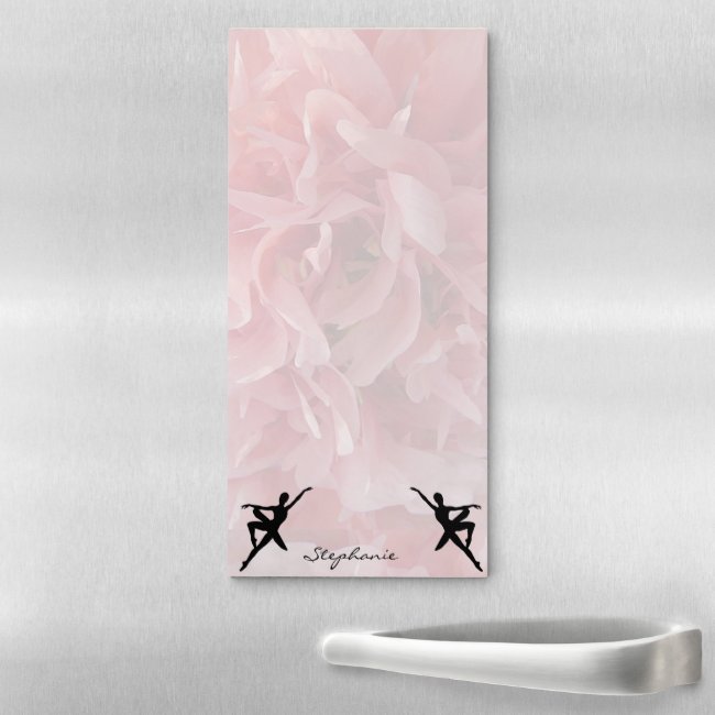 Pretty Ballerina Pink Magnetic Fridge Notepad