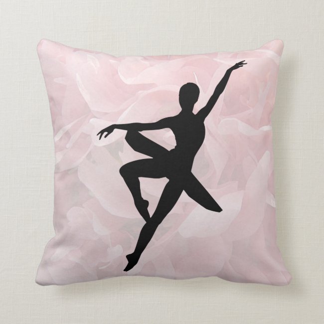 Pretty Ballerina Pink Throw Pillow