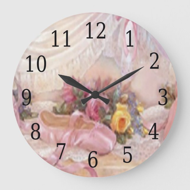 Pretty Ballerina Round Clock (Front)