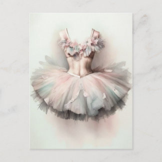 Pretty Ballet Dress Postcard
