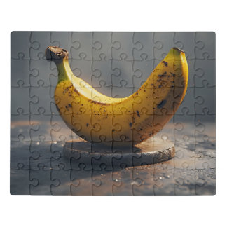 Pretty Banana on a Stone Pedestal Jigsaw Puzzle