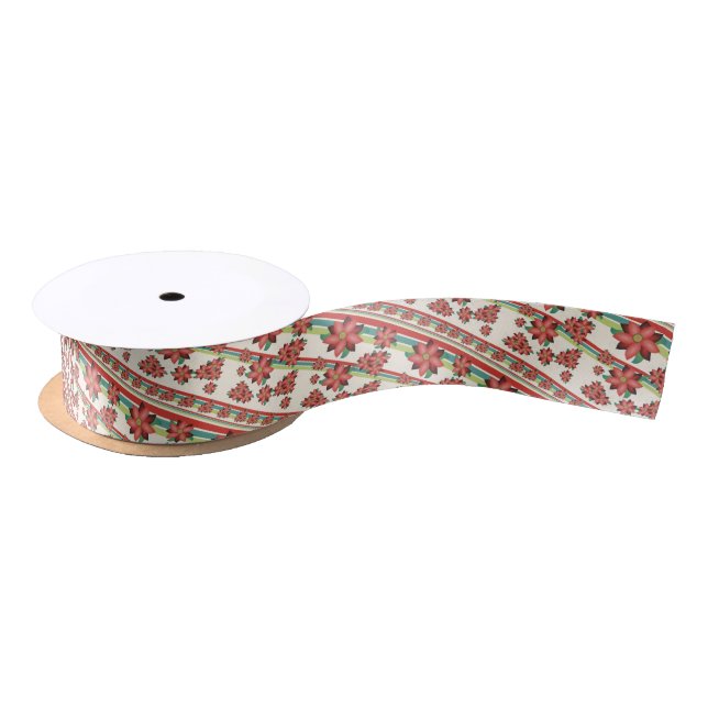 Pretty Barn Red And Teal Ribbon (Spool)
