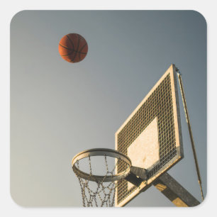Pretty Basketball Gift Square Sticker