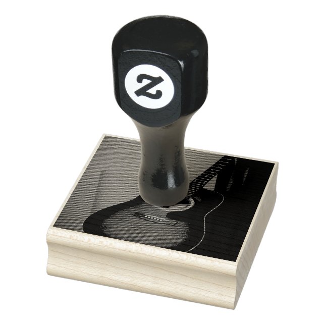 Pretty Bass Guitar Rubber Stamp (Stamp)