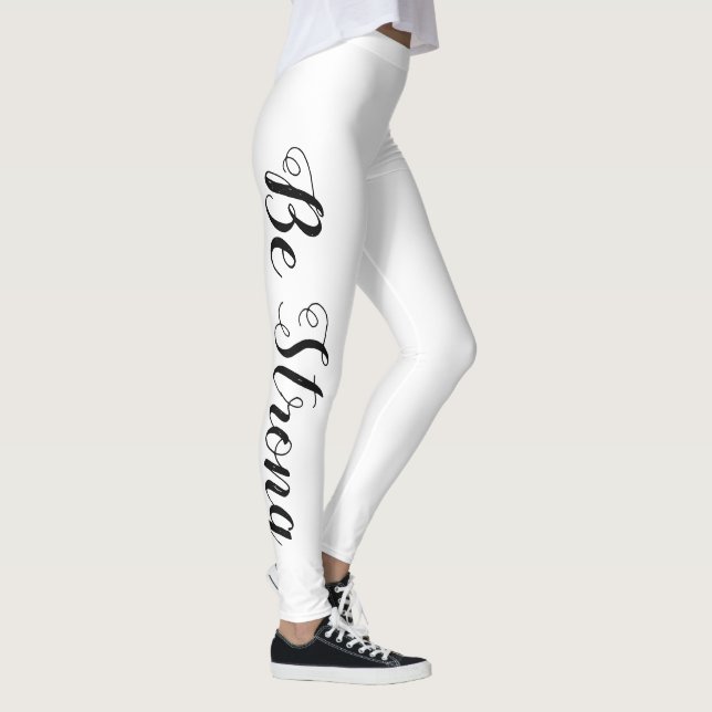 pretty BE STRONG typography | Leggings (Right)