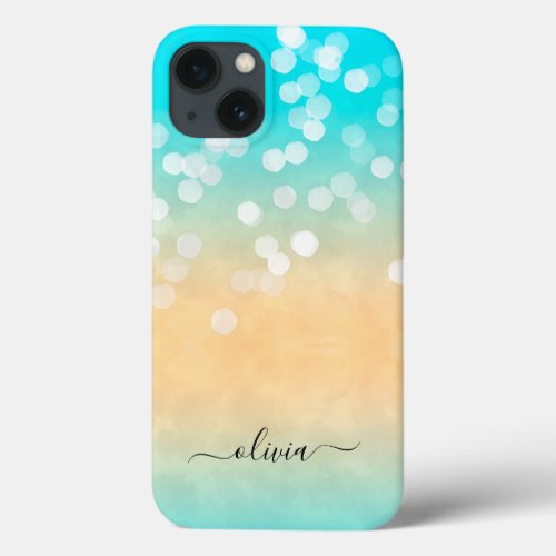 Pretty Beach Bokeh iPhone 13 Case