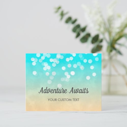 Pretty Beach Bokeh Postcard