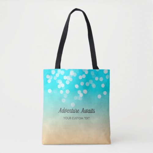 Pretty Beach Bokeh Tote Bag