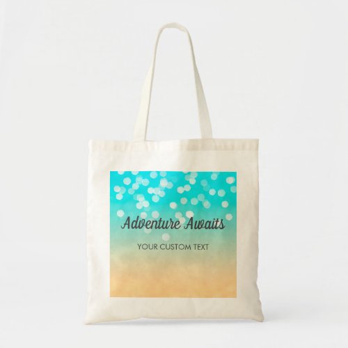 Pretty Beach Bokeh Tote Bag