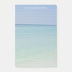 Pretty Beach Custom Lined Post-it Notes