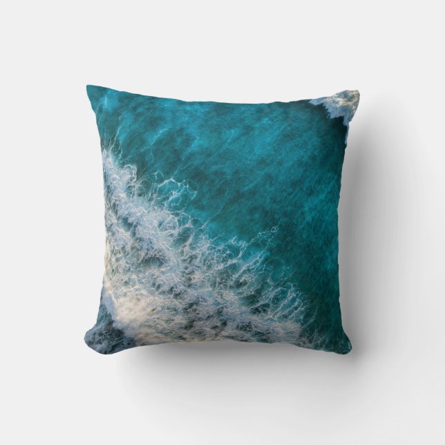 Pretty Beach Landscape Throw Pillow (Front)