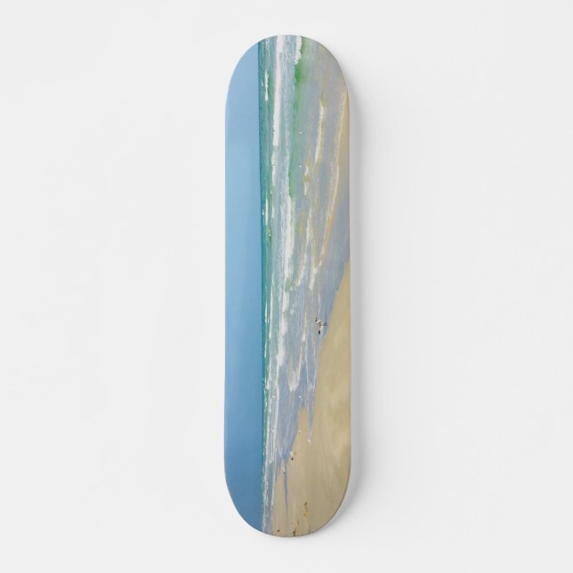 Pretty Beach Photo Custom Seashore Sandpiper Skateboard (Front)