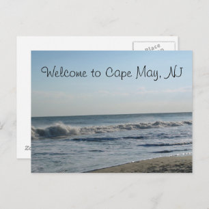 Pretty Beach & Sand Cape May, NJ Postcard