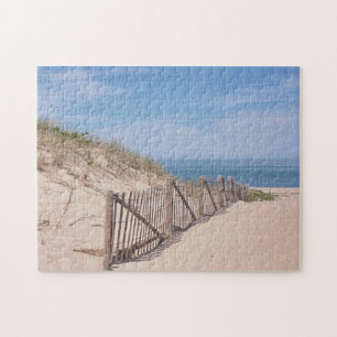 Pretty beach scene at Race Point on Cape Cod Jigsaw Puzzle