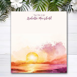 Pretty Beach & Sunset Themed "To Do List" Notepad<br><div class="desc">This pleasing ocean beach & subset illustration "To Do List" notepad is a great way to remember important information,  appointments and other reminders . Your own notepad title (if a change is desired),  name and choice of fonts can be easily inserted by using Zazzle's design tool.</div>