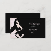 Pretty Beautiful Woman Beauty Business Card 2 (Front/Back)