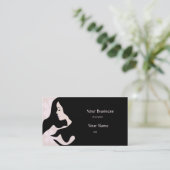 Pretty Beautiful Woman Beauty Business Card 2 (Standing Front)