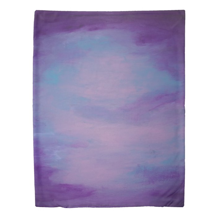 Pretty Bed Cute Pink Cloud Chic Purple Blue Sky Duvet Cover