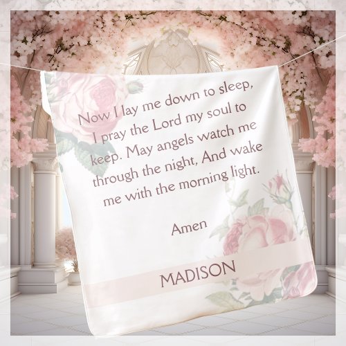 Pretty Bedtime Prayer Baby Blanket