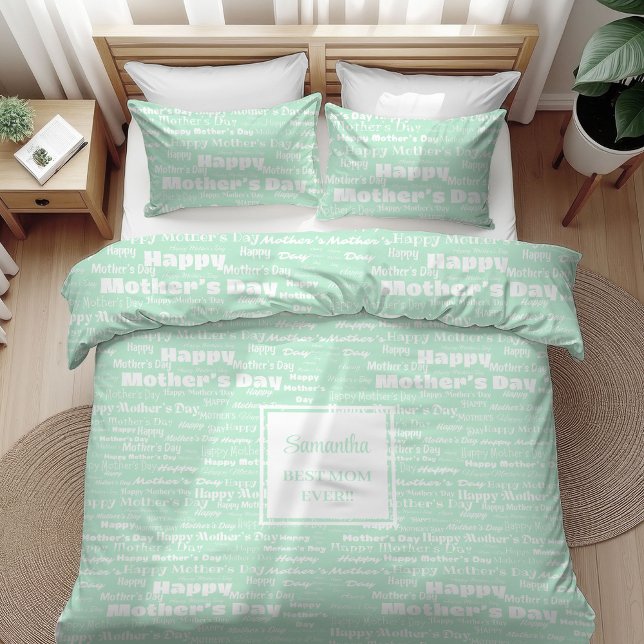 Pretty Best Gift for Mom Hand Lettering Duvet Cove (Pretty Best Gift for Mom Hand Lettering Duvet Cover)