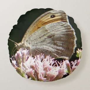 Pretty big butterfly round pillow