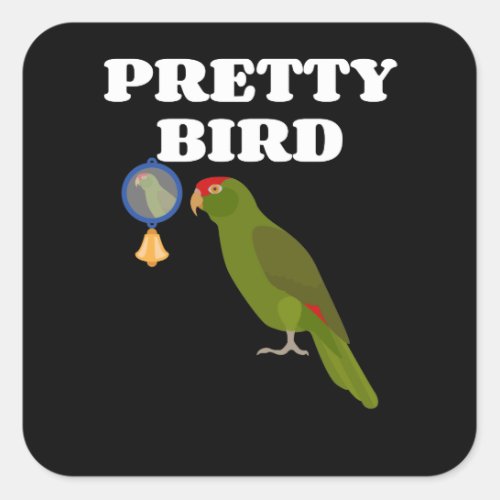 Pretty Bird _ Amazon Parrot Square Sticker