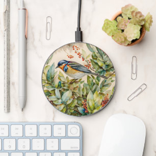 Pretty Bird Art in Garden Charger