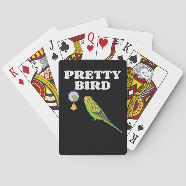 Pretty Bird - Budgie Parakeet Poker Cards (Back)