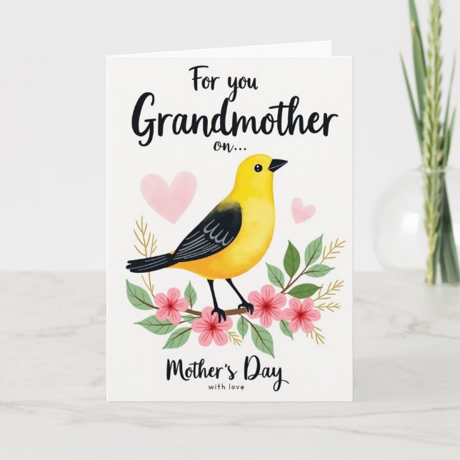 Pretty Bird Mothers Day Card (Front)