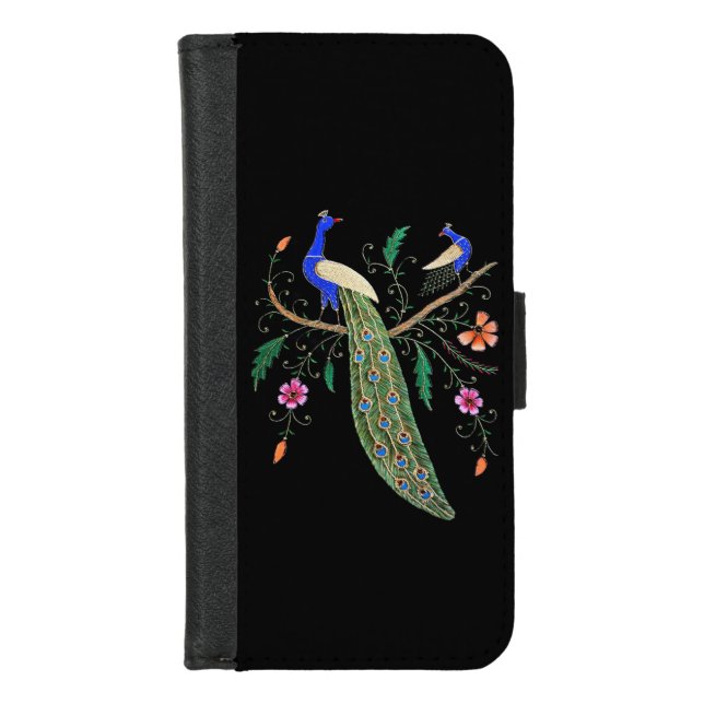 Pretty Birds And Flowers  iPhone Wallet Case (Front)