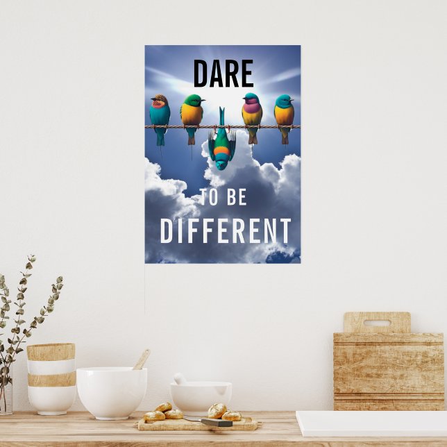 Pretty Birds on a Wire Dare Poster (Kitchen)