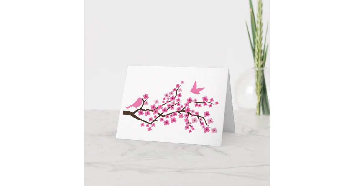 Ladies Birthday Card Someone Special Blossom on a Branch Bird Luxury Handmade