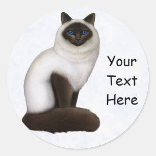 Pretty Birman Kitty Cat Customizable Sticker