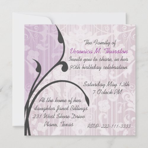 Pretty Birthday party Invitation