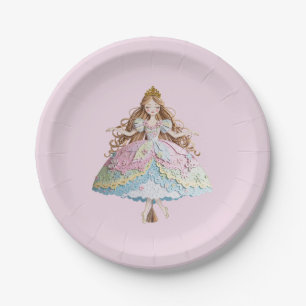 Pretty Birthday Princess Party Plate