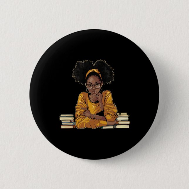 Pretty Black And Educated Black African American S Button (Front)