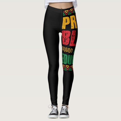 Pretty Black And Educated Black History Month Leggings