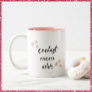 Pretty Black and Pink Coolest Mom Ever Two-Tone Coffee Mug