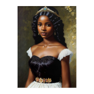Pretty Black Girl Princess Art