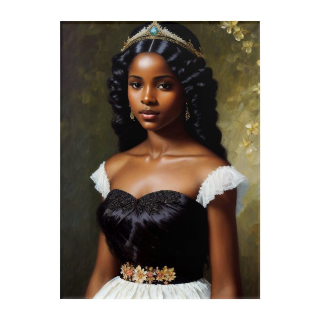 Pretty Black Girl Princess Art (Front)
