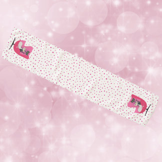 Pretty Black White Cats in Vintage Pink Chair Dots Scarf