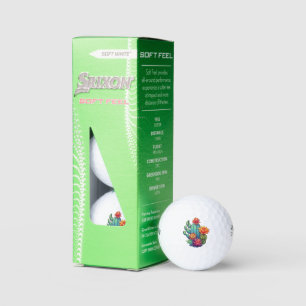 Pretty Blooming Cactus Golf Balls