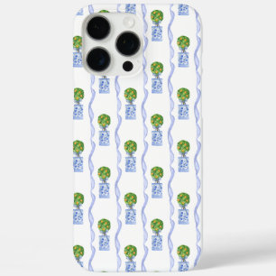 Pretty Blue and White Chinoiserie Topiary iPhone 16 Pro Max Case