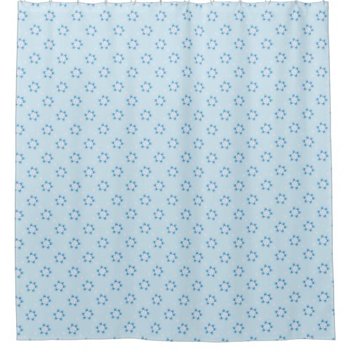 Pretty Blue and White Daisy flowers Shower Curtain