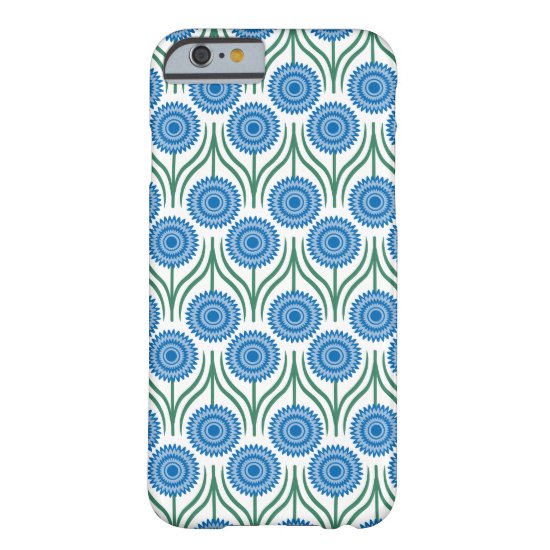 Pretty Blue And White  Floral Pattern- Barely There iPhone 6 Case