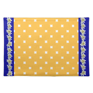 Pretty Blue and Yellow Edelweiss Place Mat